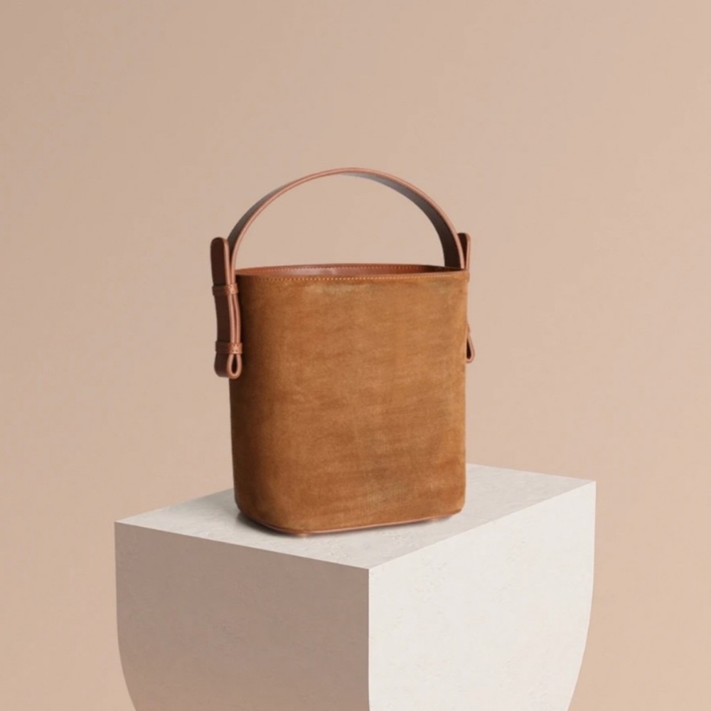 Zara Bucket Bag Suede Detail